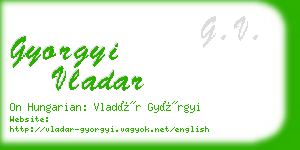 gyorgyi vladar business card